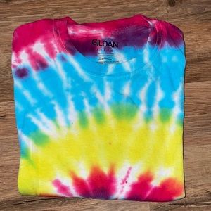 Cropped handmade tie dye shirt